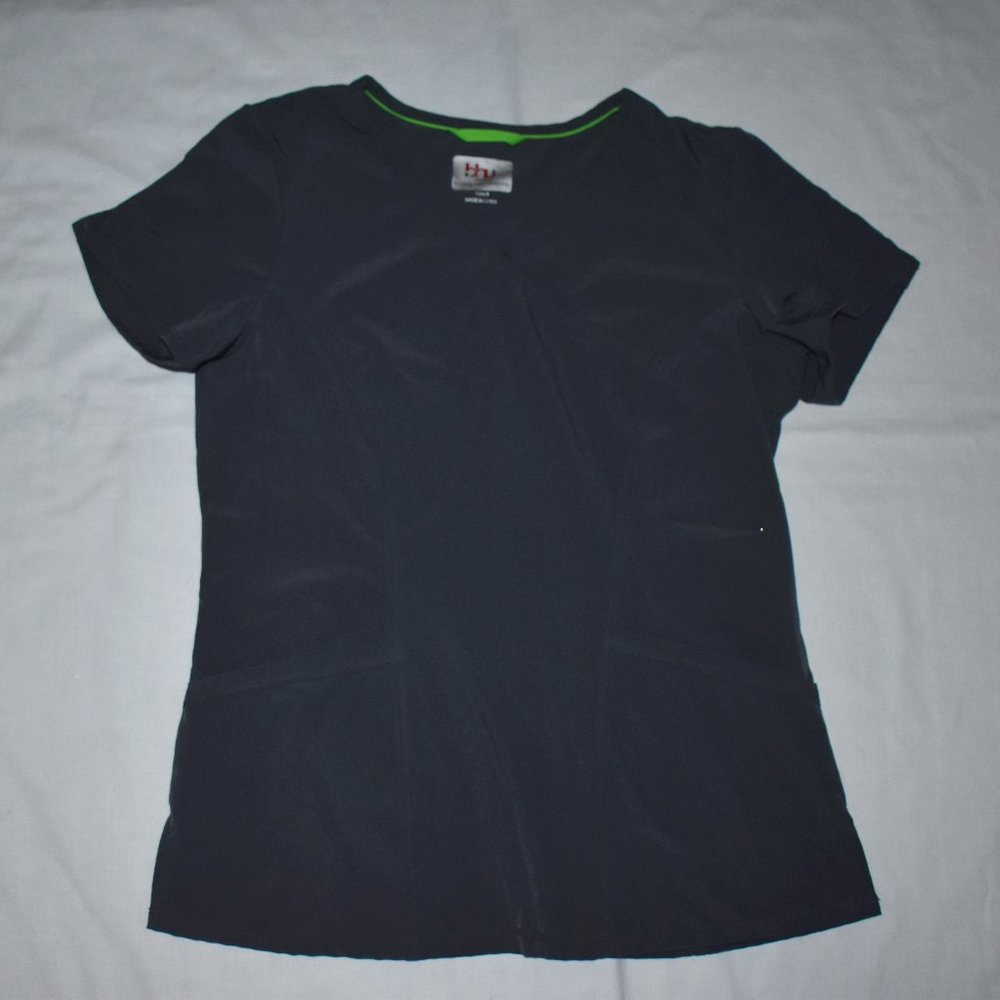 Beverly Hills Uniforms Dark Gray Scrub Top Sz Sm